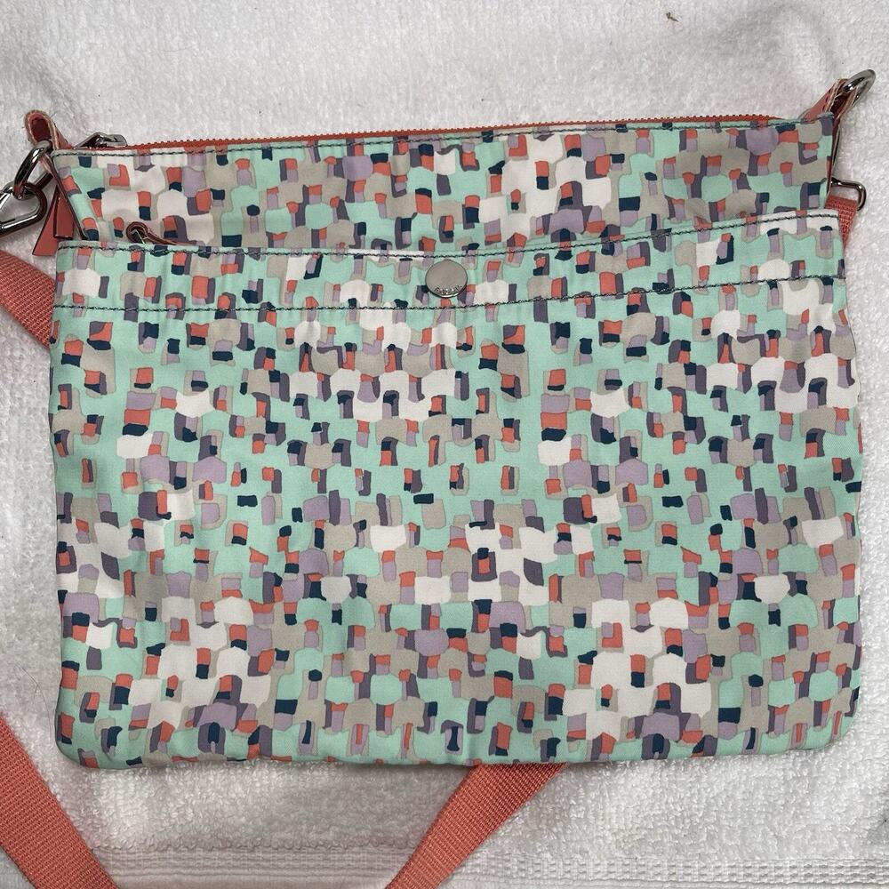 FOSSIL Cosmetic Case Clutch Bag Multicolor Zip Pouch Shoulder Strap